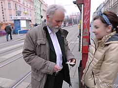 Old guy admires lenkas tight young body