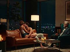 Hotwife makeout session with her bull while hubby is watching compilation