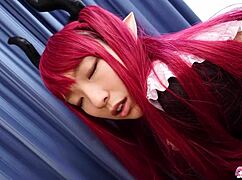 redhead asian babe ouka yamashita sucks and fucks rubber cock