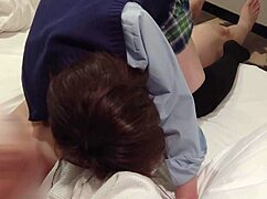 amateur japanese schoolgirl rides for creampie