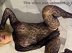 new years slut sucked santa under the tree and got cum in pussy