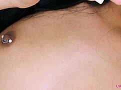 Classic brunette beauty shows her sexy body