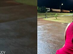casal safado na rua nicoly mostrando a buceta no shopping