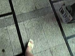 shemale ting xuan pees outdoors in public