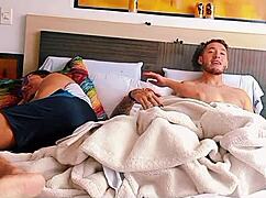 Mi hermanastro fucks my latina stepsis hard next to me