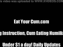 Ready to swallow a big load of your own cum cei
