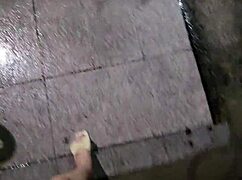 shemale ting xuan pees outdoors in public