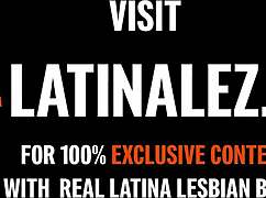 Sexy latina lesbians rub big clits until pussies drip