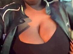 huge tits outside almost caught walking around