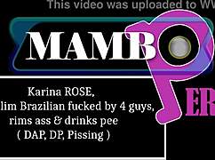 Karina rose slim brazilian fucked by four guys