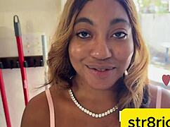 Houston ebony gets anal in snow