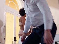 ebony wife scarlit scandal eating her lesbian gf alina alis black pussy