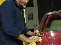 amazing girl pays with pussy to get car fixed