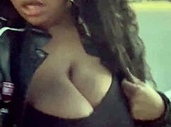 huge tits outside almost caught walking around