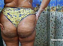 indian desi bhabhi sex in bathroom with hubby pissing on her boobs she loved it