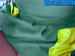 close up view of passionate sex with curvy blonde