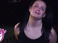 daisy garcia gets a huge facial after double penetration.