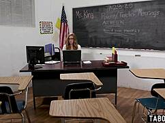 busty milf teacher caught touching herself