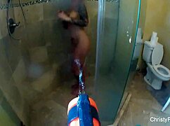 christy mack enjoys nude shower fun with big tits