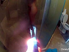 christy mack enjoys nude shower fun with big tits