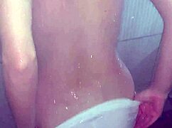 Wetlook shower in a top and shorts