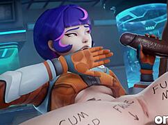 juno gets double anal from two bbcs in overwatch