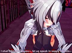 Arlecchino gives blowjob in Genshin Impact scene