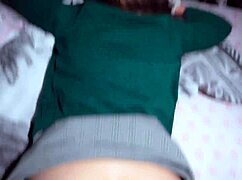estudiante curiosa grabando su hermoso culote en cosplay