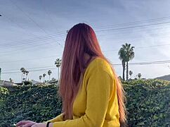 public artemisia love outdoor smoke sesh long hair fetish