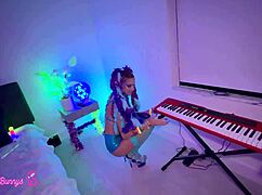 madison turns up the heat in a pulse-pounding neon fantasy