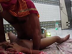 indian homemade sex on the bedroom floor with deep cowgirl and doggy